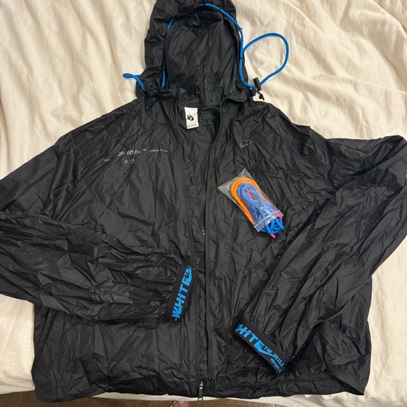 Nike x Off-White Black Crossover Back Arrow Windbreaker Running Jacket - Size: L - Picture 8 of 15